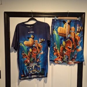 Dog Man Graphic T-Shirt and Shorts Set